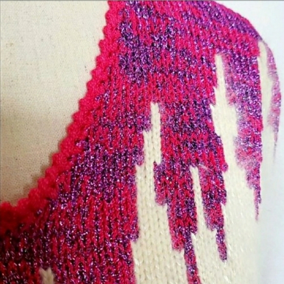 Christine | Barbiecore Vintage Pink Sparkle Sweater Small - Picture 8 of 9
